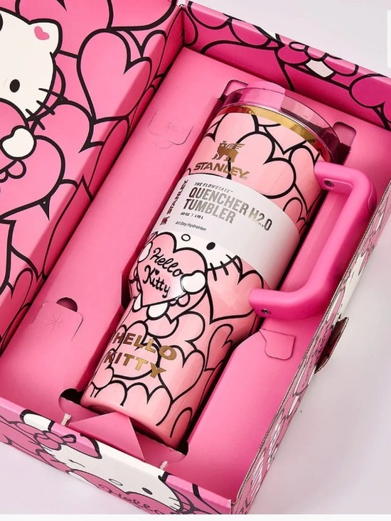 Stanley Other - Stanley Pink Tumbler with Gold Lettering